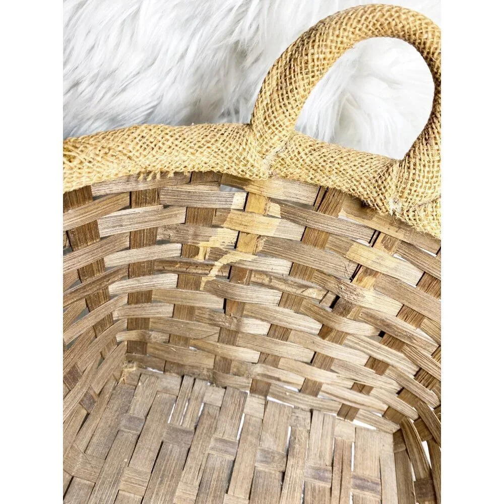 WOODEN ONION‎ GRAPHIC KITCHEN COTTAGE FARMHOUSE STORAGE BASKET, 16 x 13.5 x 9